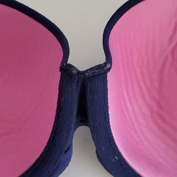PINK Victoria's Secret Wear Everywhere Lightly Lined T-Shirt Bra Blue Size 32D - Picture 7 of 12